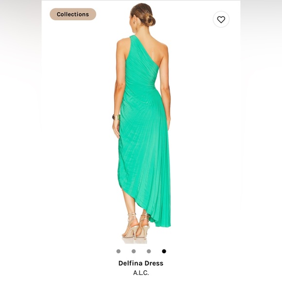 A.L.C Delfina Dress - Deep Mint - Picture 4 of 7